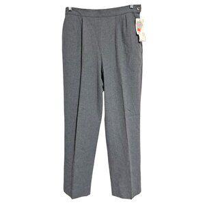 Miss Pendleton Pants NWT Gray Woolen Trousers High Waisted Pleats Size 14 Timele